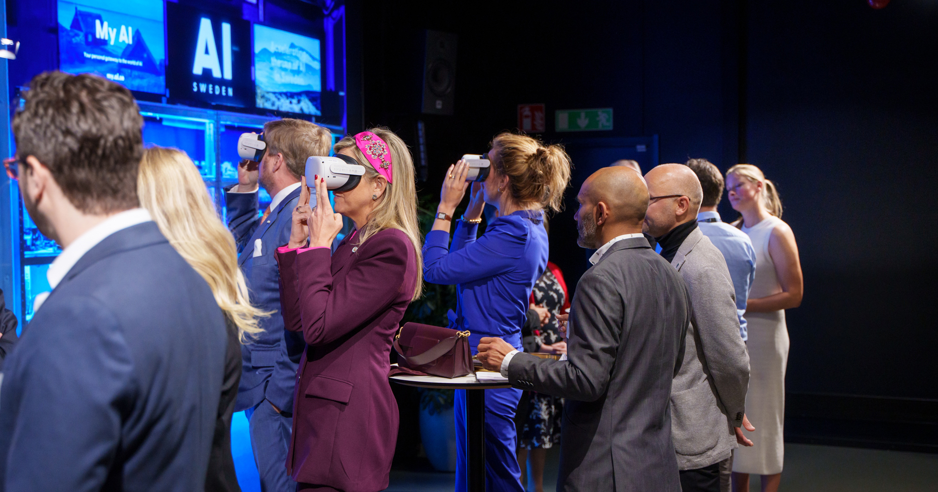 Demonstration of VR equipment at Lindholmen Science Park showing climate changes.