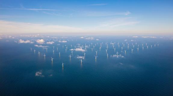 Offshore wind energy farm off the coast of Groningen