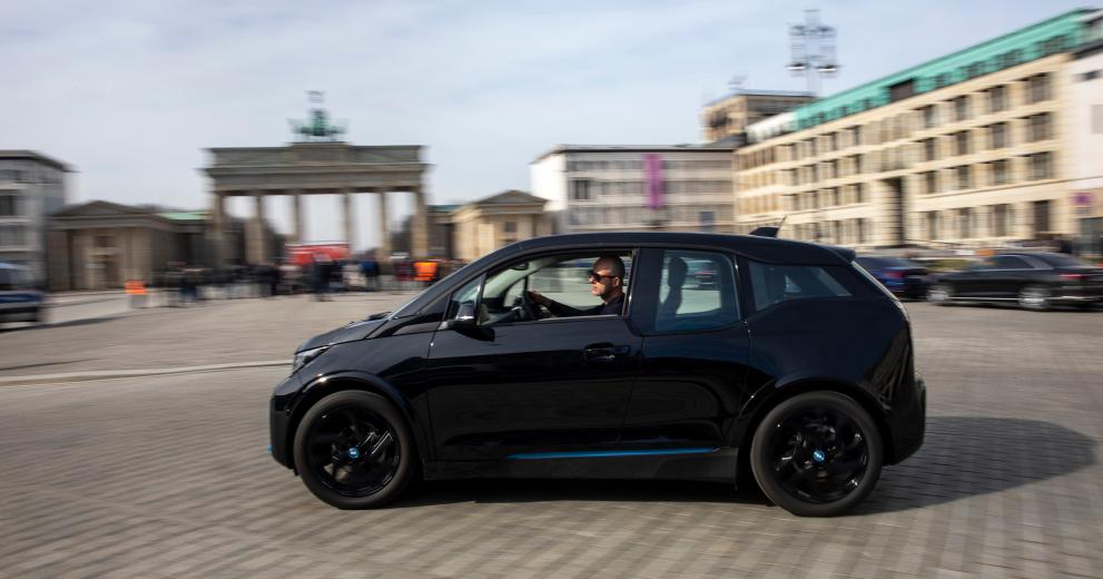 Electric car in Berlin.