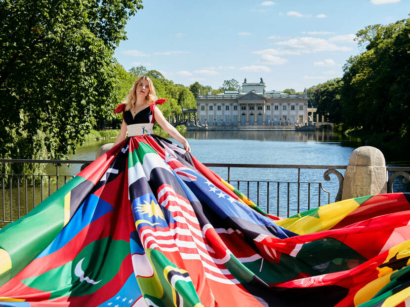 A rainbow outlet dress